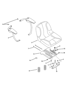 Part Location Diagram of 757-04092 MTD Seat-high back cub